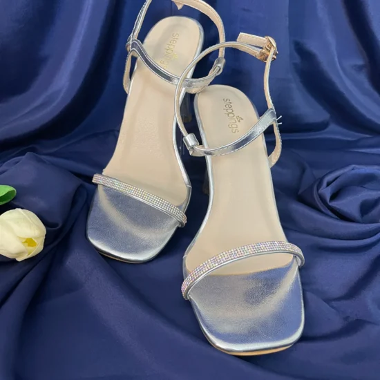 Urbantoes Classy Open Toe Silver Heels