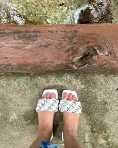 Urbantoes Braided Stud Flats White