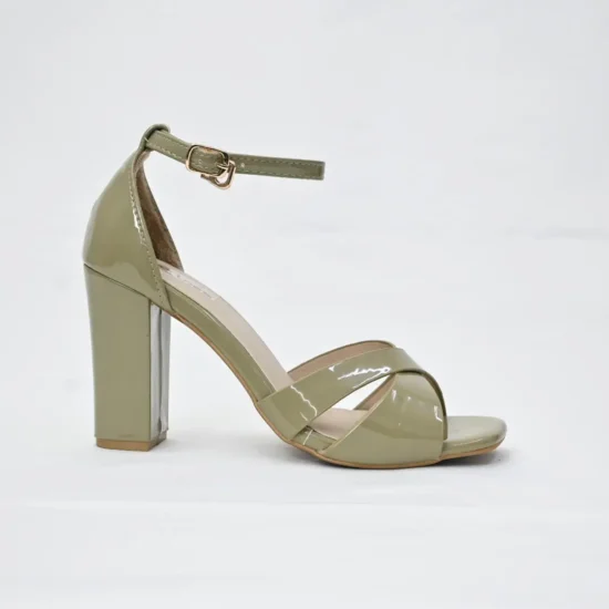 Aura Block Heels Olive Urbantoes