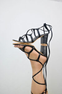 Urbantoes Miranda Tie Up Heels Black