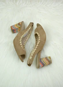 Urbantoes Ana Block Heel Sandal Beige