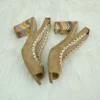 Urbantoes Ana Block Heel Sandal Beige