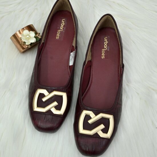 Urbantoes Comfy Flat Ballerinas Maroon