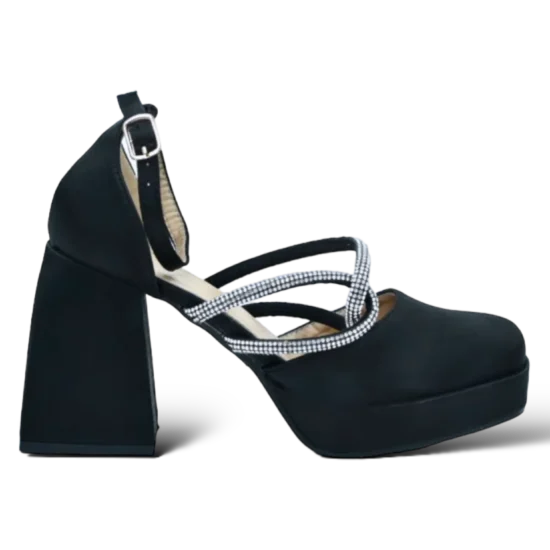 Black Platform Closed Toe Heels