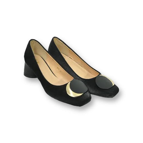 Buy Charles & Keith Black Metallic Accent Clear Heel Pumps for Women Online  @ Tata CLiQ Luxury