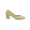 Women Square toe Block Heels Beige