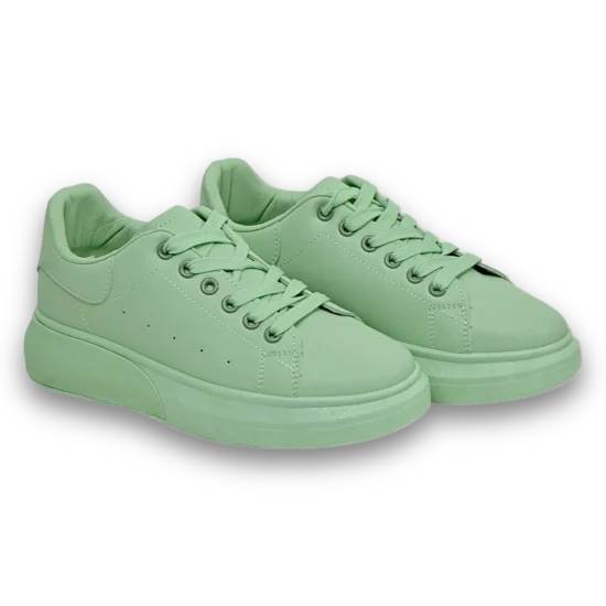 Women Fashion Sneakers Green Casual Lace Up