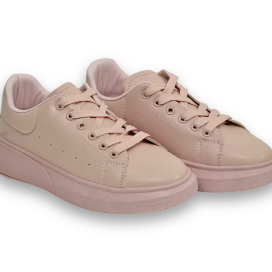 Women Fashion Sneakers Pink Casual Lace Up