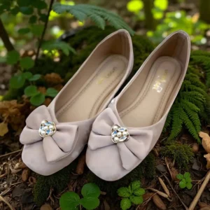 Charm Flat Ballerina Beige