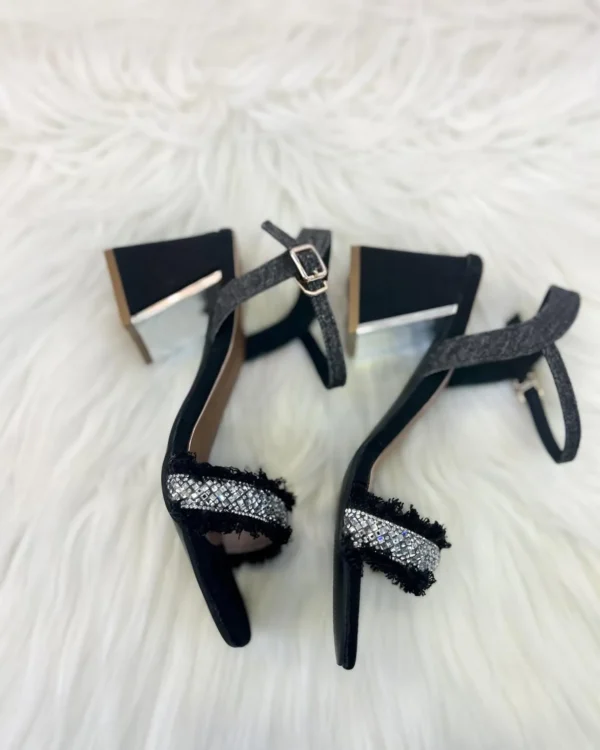 Radiance Mirror Block Heel Sandals Black - Image 5