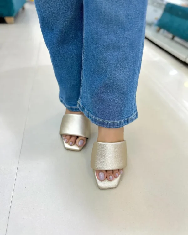 Urbantoes Luxe Block Heel Sliders gold - Image 2