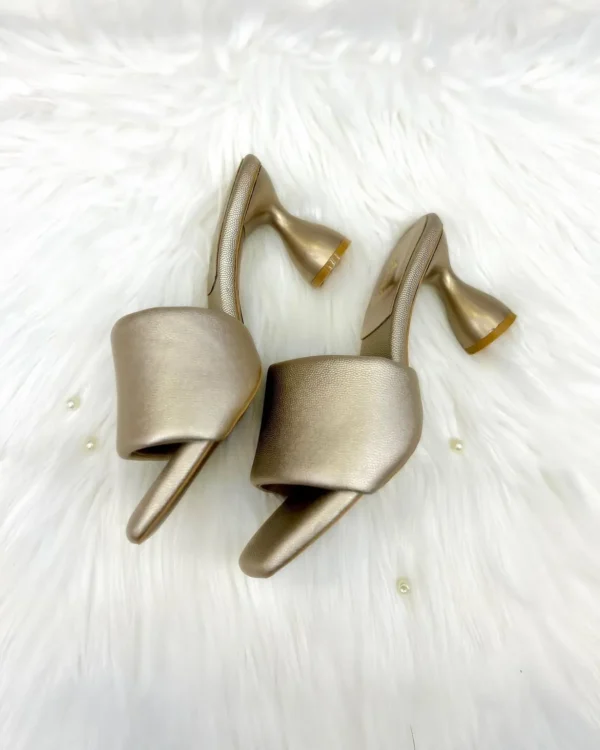Urbantoes Luxe Block Heel Sliders gold - Image 4
