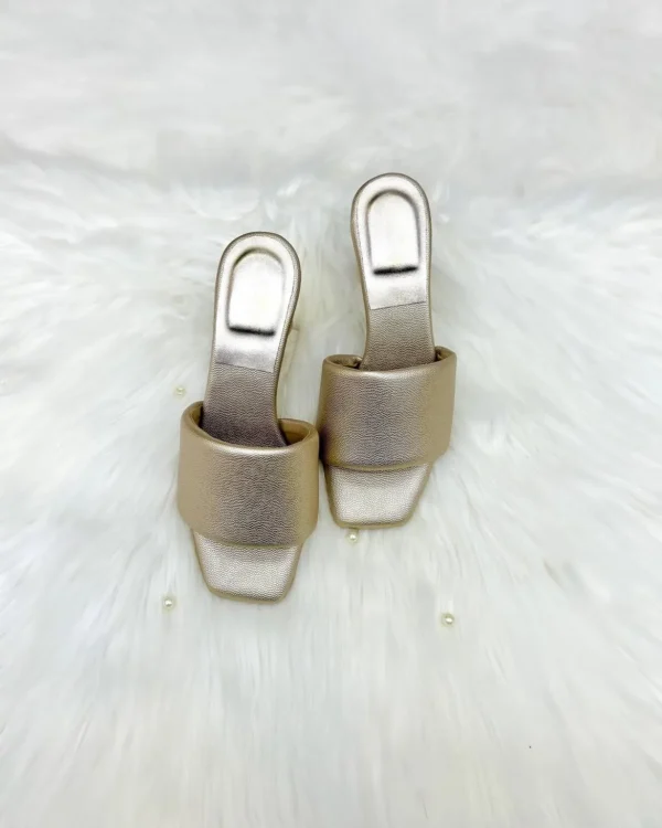Urbantoes Luxe Block Heel Sliders gold - Image 5