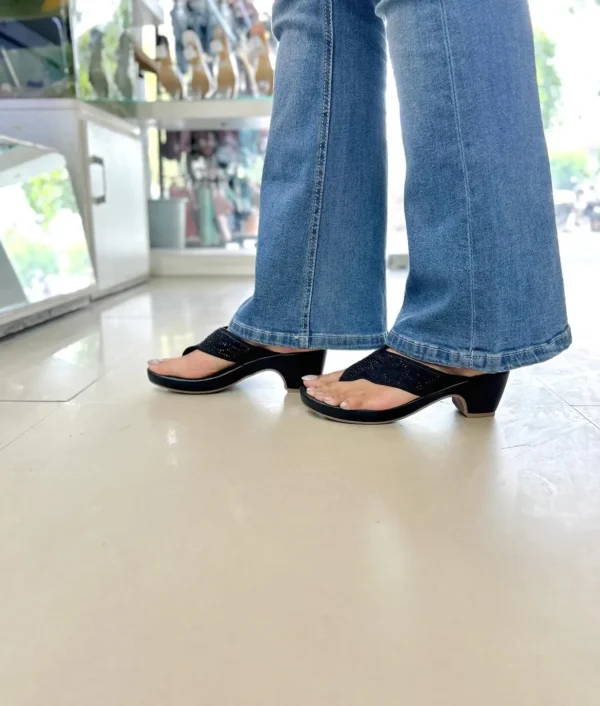 Edge Black Platform Slippers - Image 3