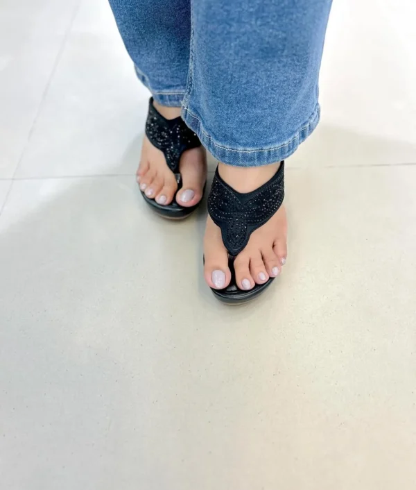 Edge Black Platform Slippers - Image 2