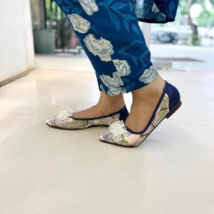 URBANTOES Pearl ballerina blue