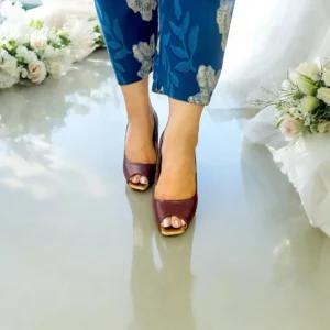 Enchant Wine Peep-Toe Heels