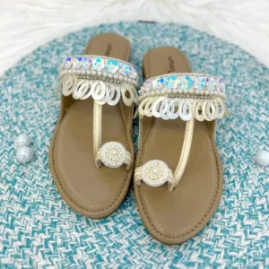 Handmade Kolhapuri Flats Sequin
