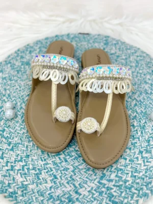 Handmade Kolhapuri Flats Sequin