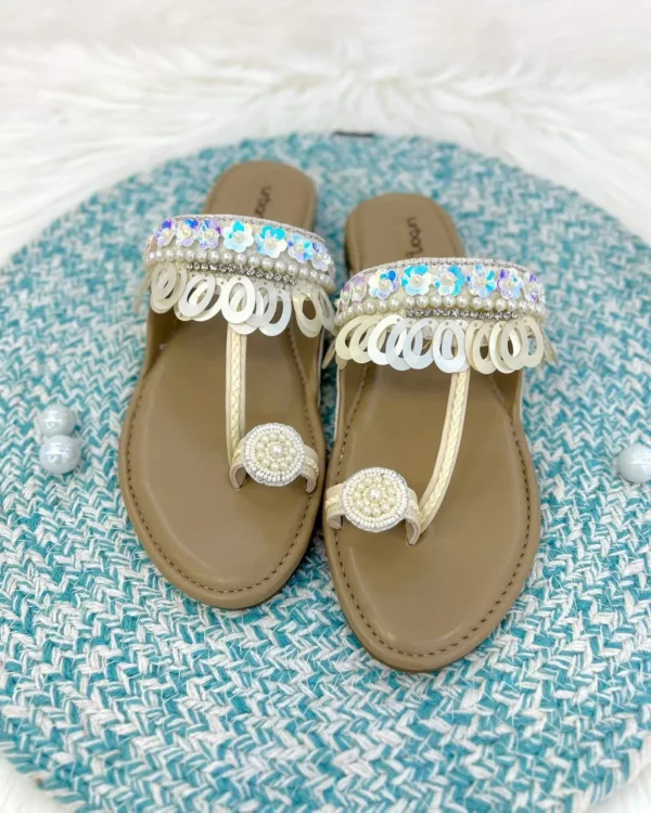 Handmade Kolhapuri Flats Sequin