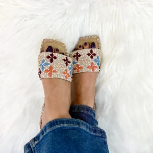 Urbantoes Marigold Embroidery Flats Slippers