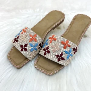Urbantoes Marigold Embroidery Flats Slippers