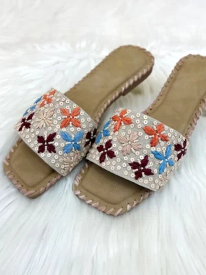 Urbantoes Marigold Embroidery Flats Slippers