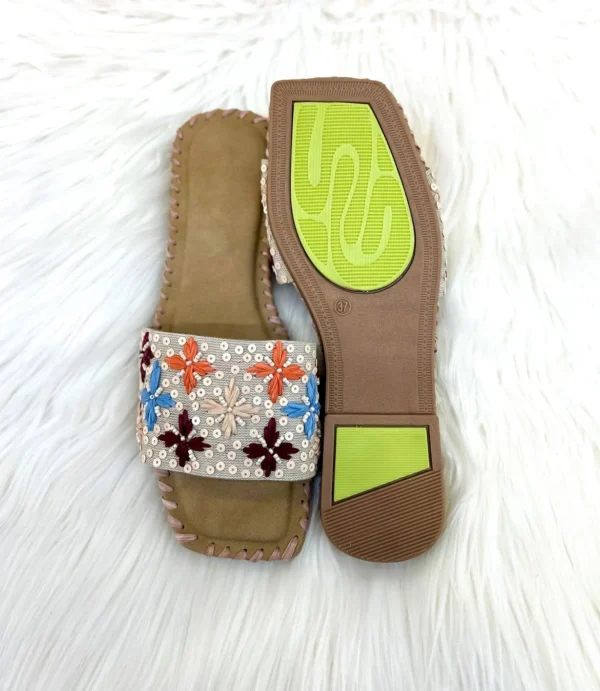 Urbantoes Marigold Embroidery Flats Slippers