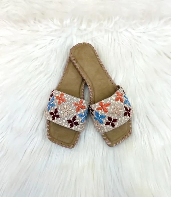 Urbantoes Marigold Embroidery Flats Slippers