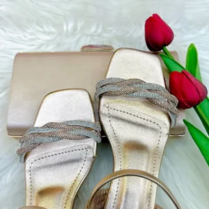 Urbantoes Braided Block Heel Rosegold