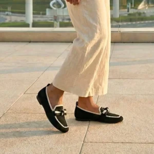 UrbanToes Sahara Knot Comfort Flats Black