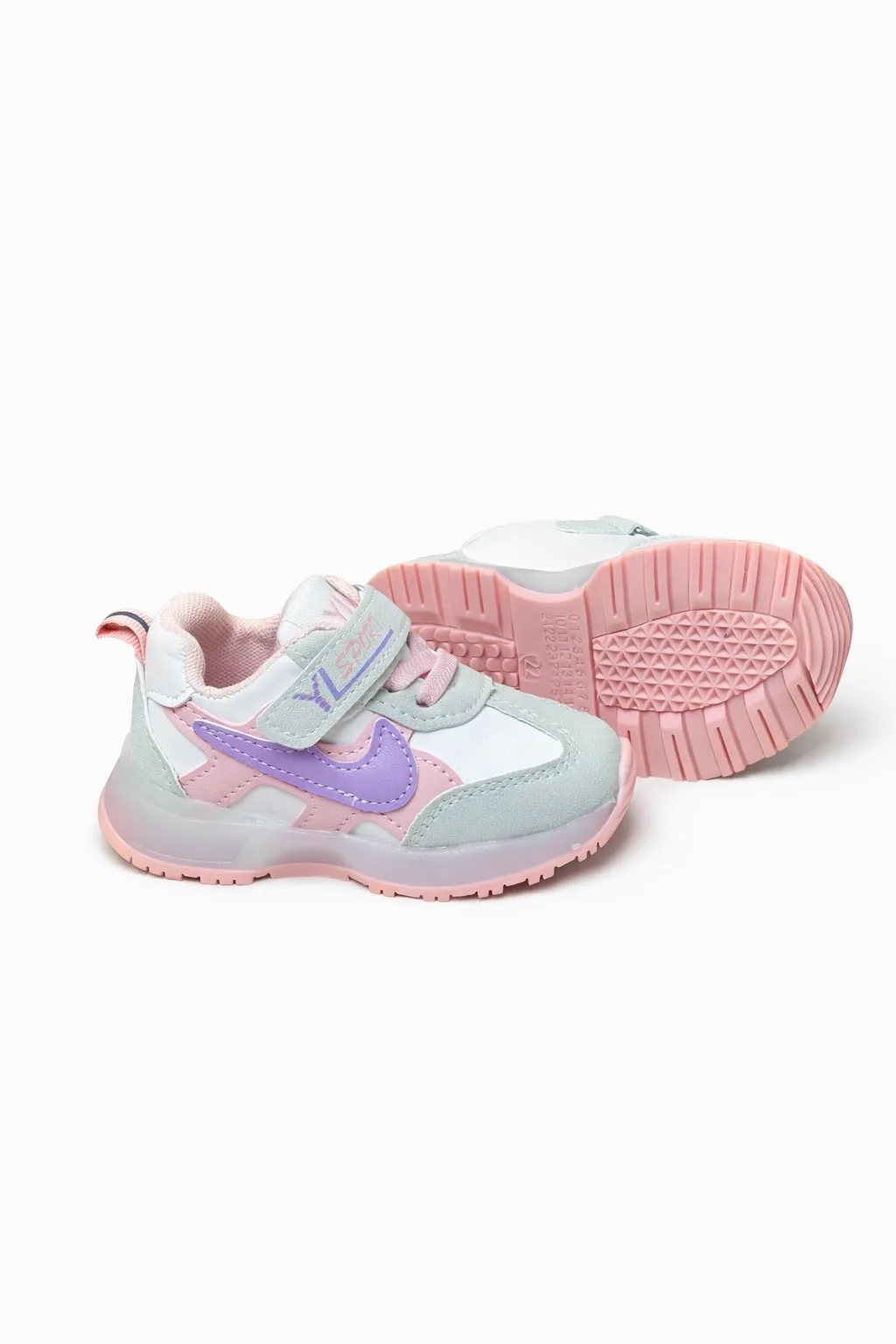 Urbantoes Kids shoes Air Soft Runner Sneakers With Light– Pastel Purple & Pink