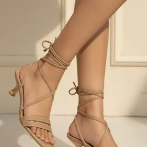 UrbanToes Aira Lace-Up Stiletto Heels