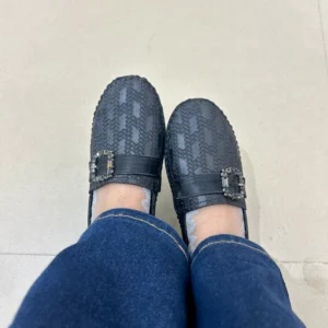 UrbanToes Grace Buckle Comfort Loafers Black