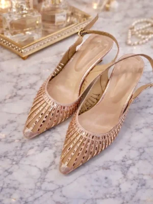 rose gold party wear heels