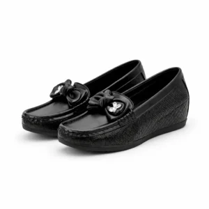 Black Wedge Loafers