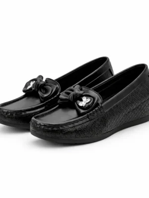Black Wedge Loafers