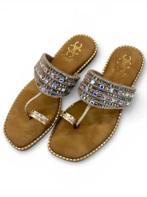 Women Pastel Stone Work Flats