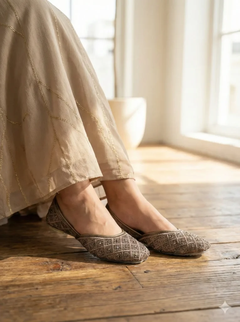 UrbanToes Women’s Festive Embroidered Partywear Juttis