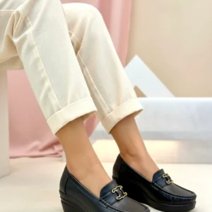 Wedges Black Loafers